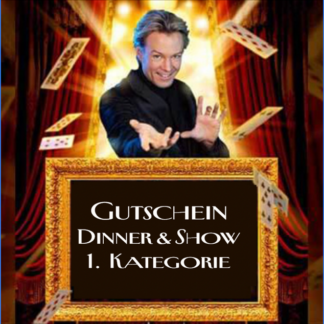 Gutschein für Dinner und Peter Marveys Magic Show "Wings" im Magic House Feusisberg - 1. Kategorie